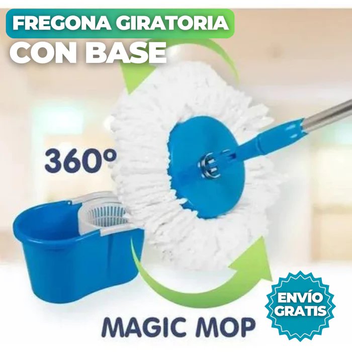 TRAPEADOR GIRATORIO PLASTICO CON BASE PLASTICA